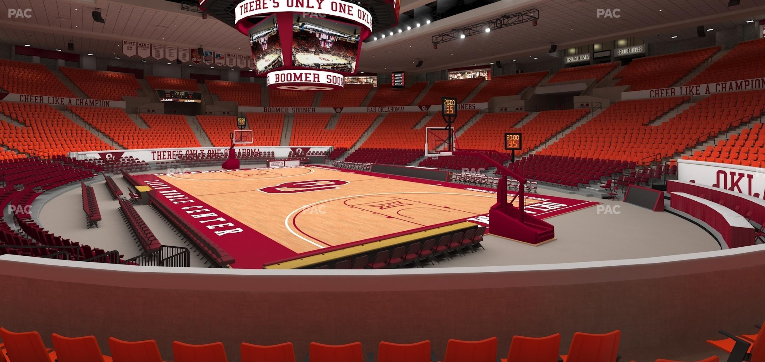 Seating view for Lloyd Noble Center Section 103