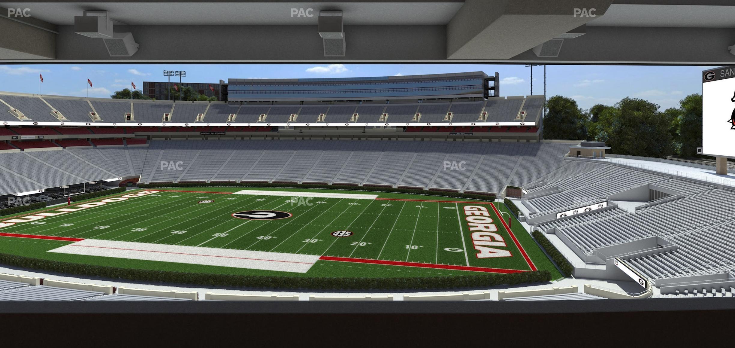 Seating view for Sanford Stadium Section North Club 204