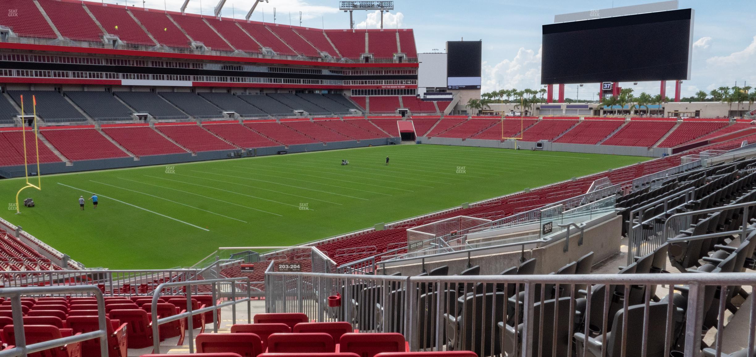 Seating view for Raymond James Stadium Section 204