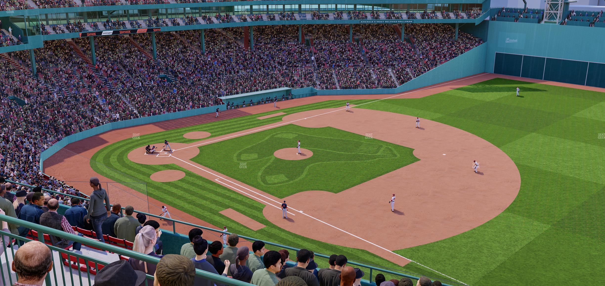 Seating view for Fenway Park Section Aura Pavilion Box 13