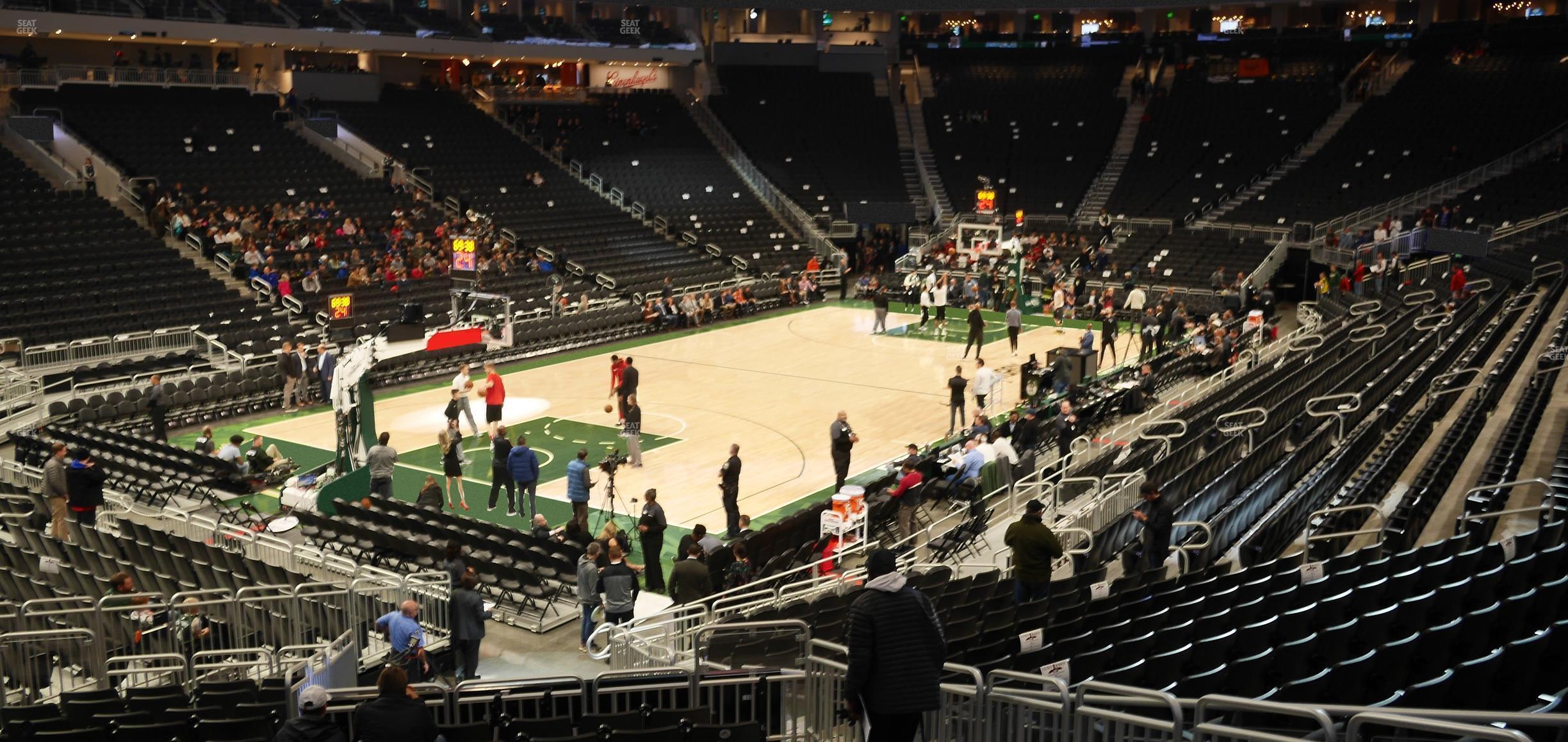 Seating view for Fiserv Forum Section 120