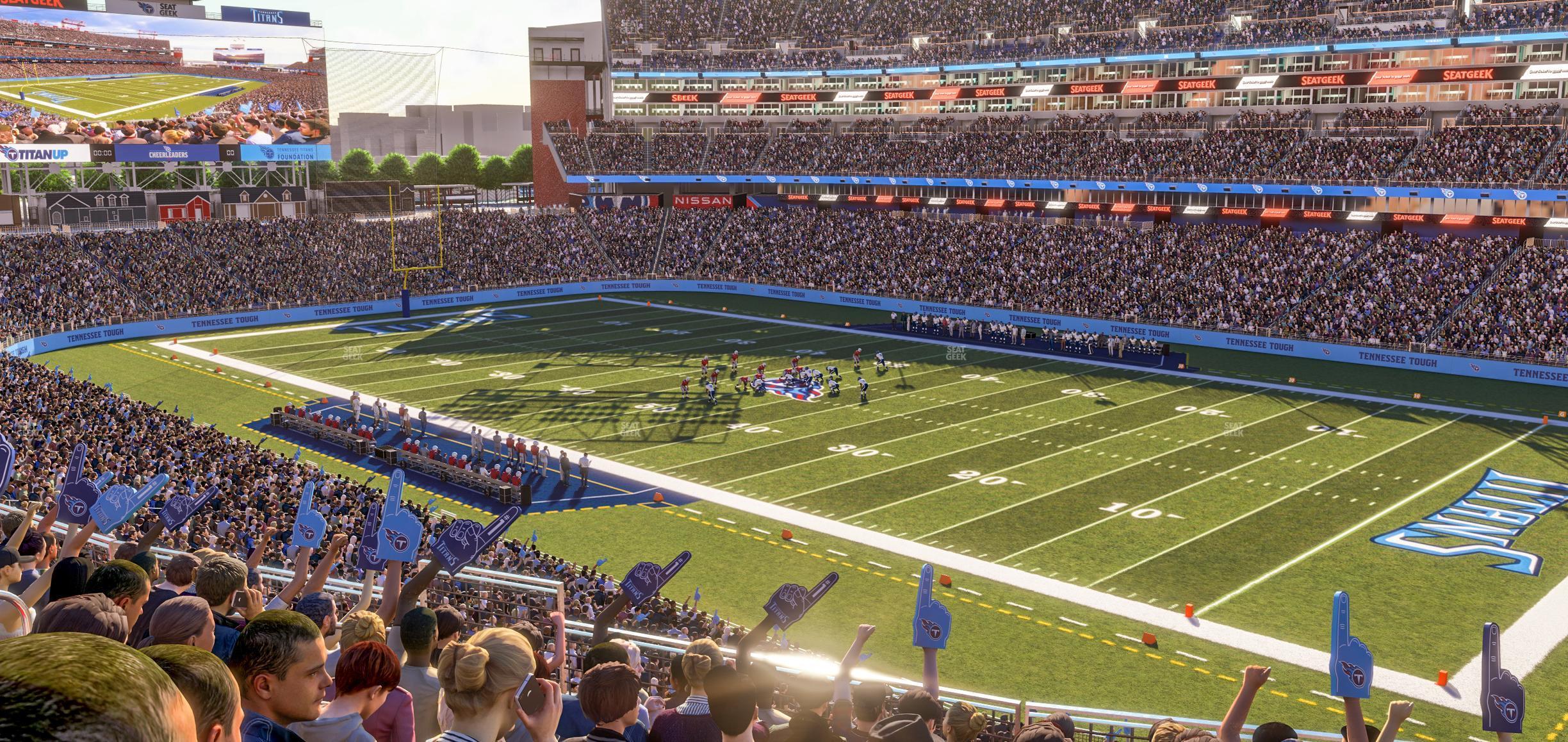 Seating view for Nissan Stadium Section 206