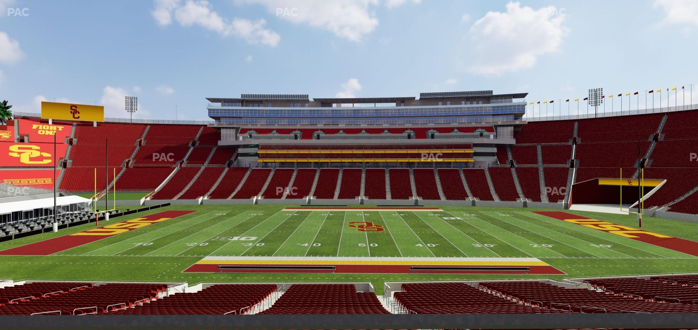 Seating view for Los Angeles Memorial Coliseum Section 122 A