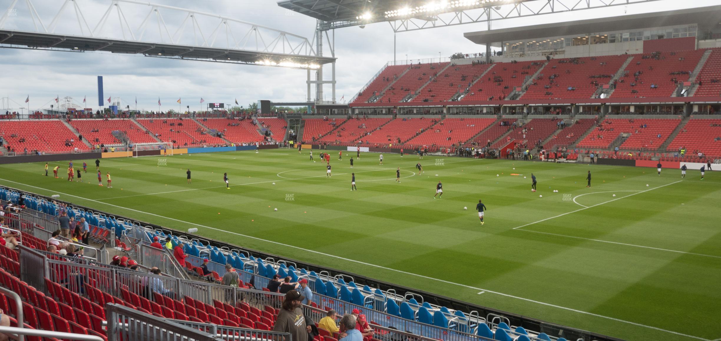 Seating view for BMO Field Section 104