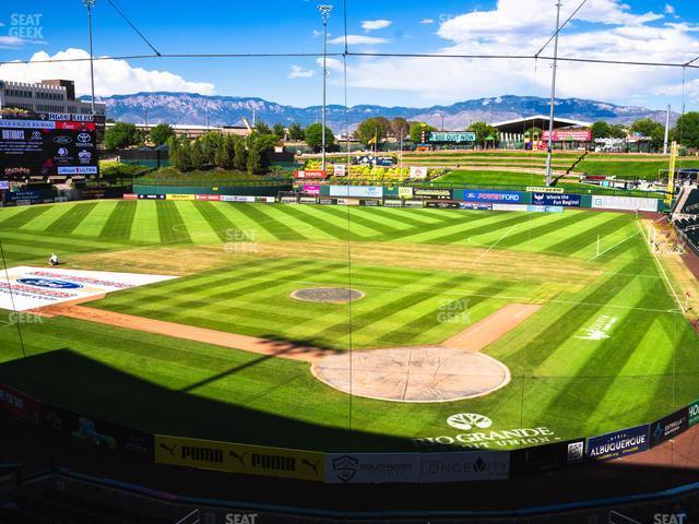 Seating view for Rio Grande Credit Union Field at Isotopes Park Section Club 303