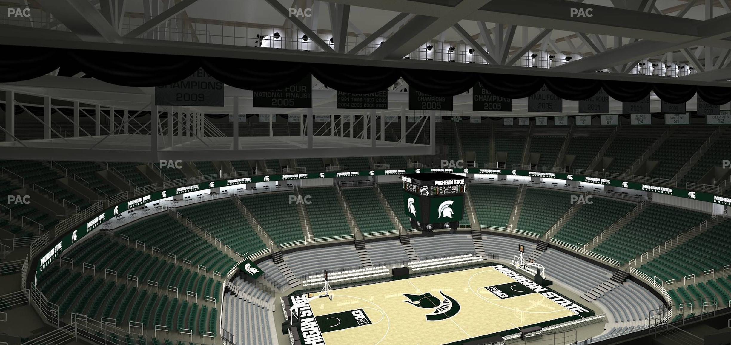 Seating view for Jack Breslin Student Events Center Section Bleachers 212