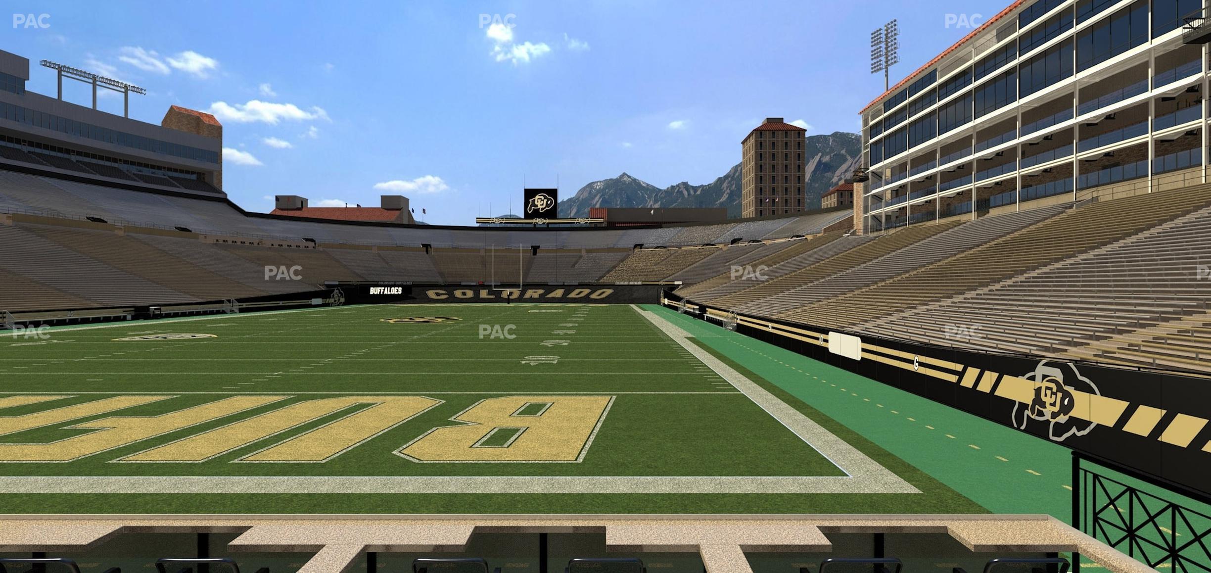 Seating view for Folsom Field Section Loge Box 166