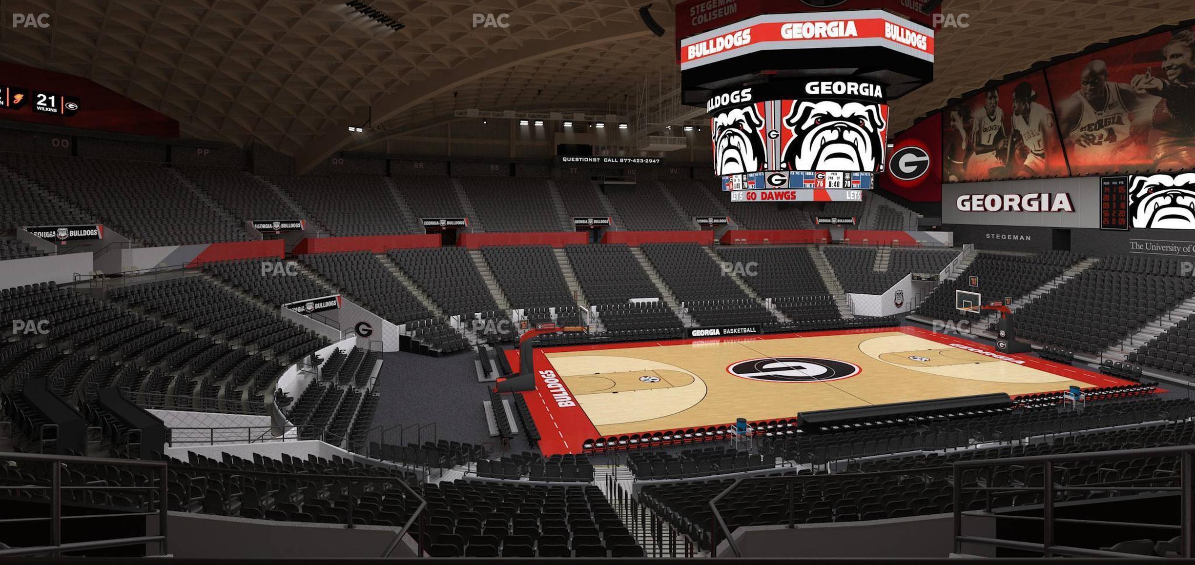 Seating view for Stegeman Coliseum Section Hh