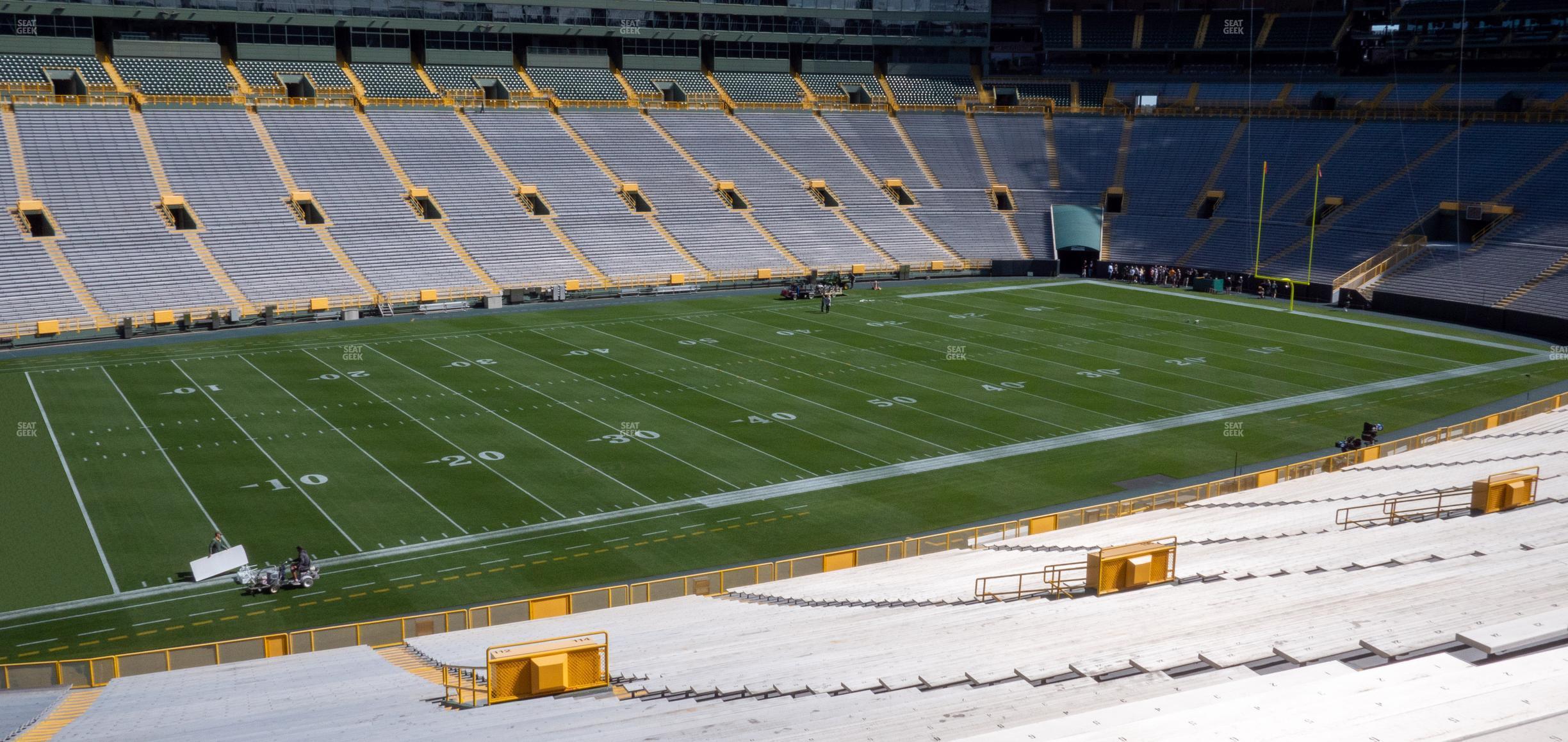 Seating view for Lambeau Field Section 112