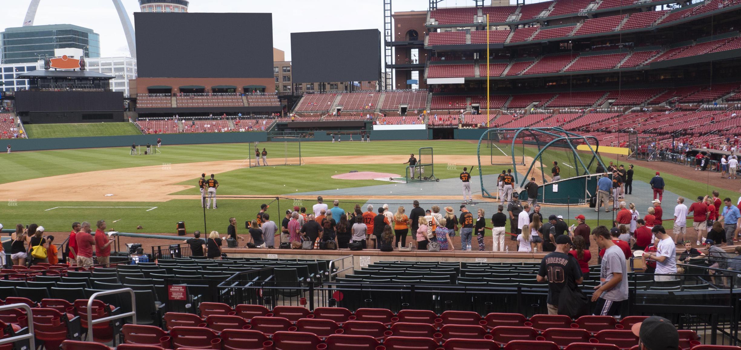 Seating view for Busch Stadium Section Home Field Box 154