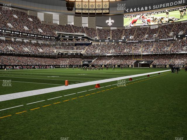 Seating view for Caesars Superdome Section Field Suite 1