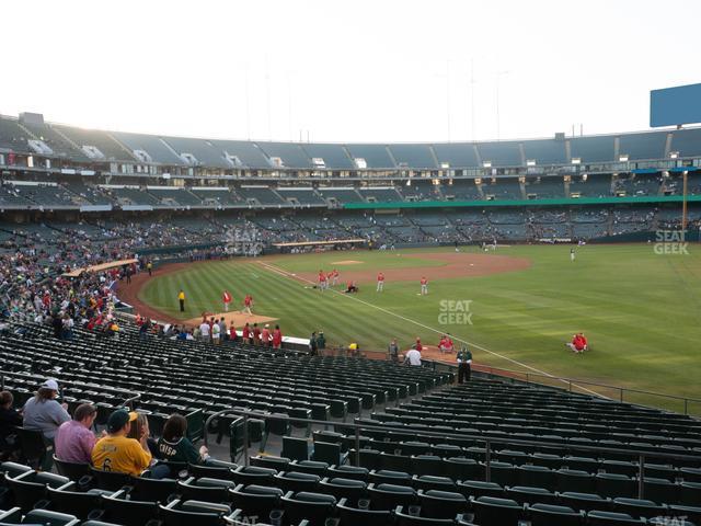 Seating view for Oakland Coliseum Section Rear 104