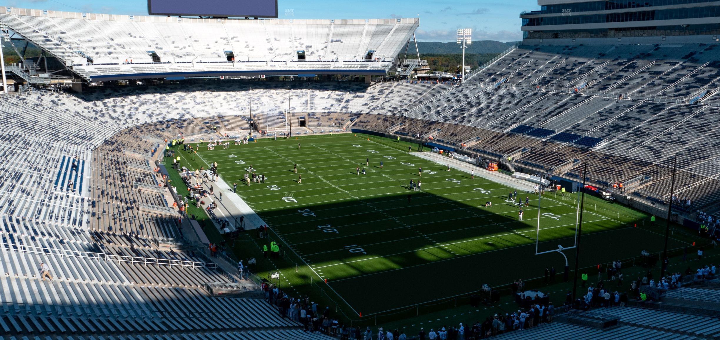 Seating view for Beaver Stadium Section South J Club