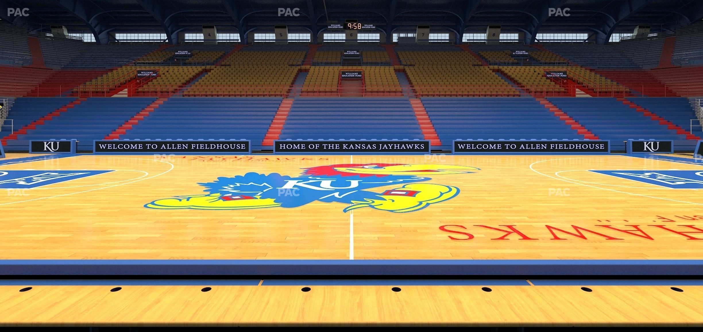 Seating view for Allen Fieldhouse Section S