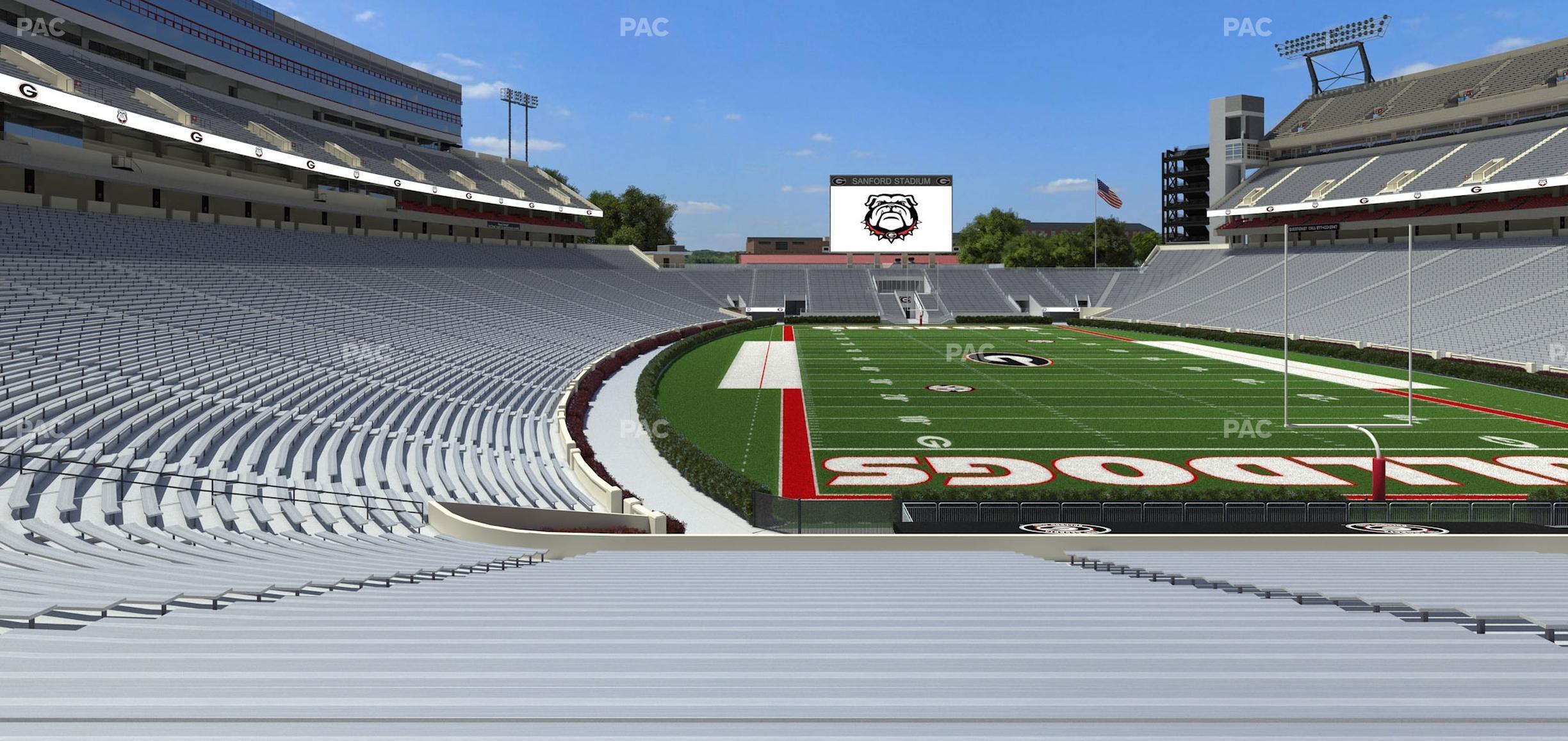 Seating view for Sanford Stadium Section 121