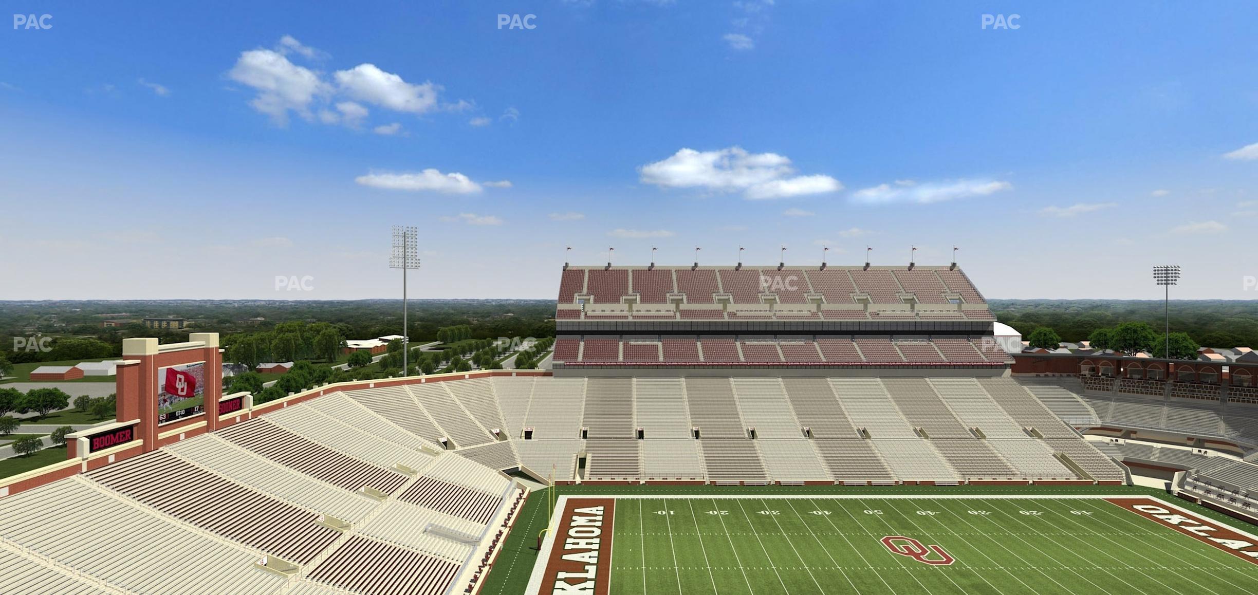 Seating view for Gaylord Family Oklahoma Memorial Stadium Section 108