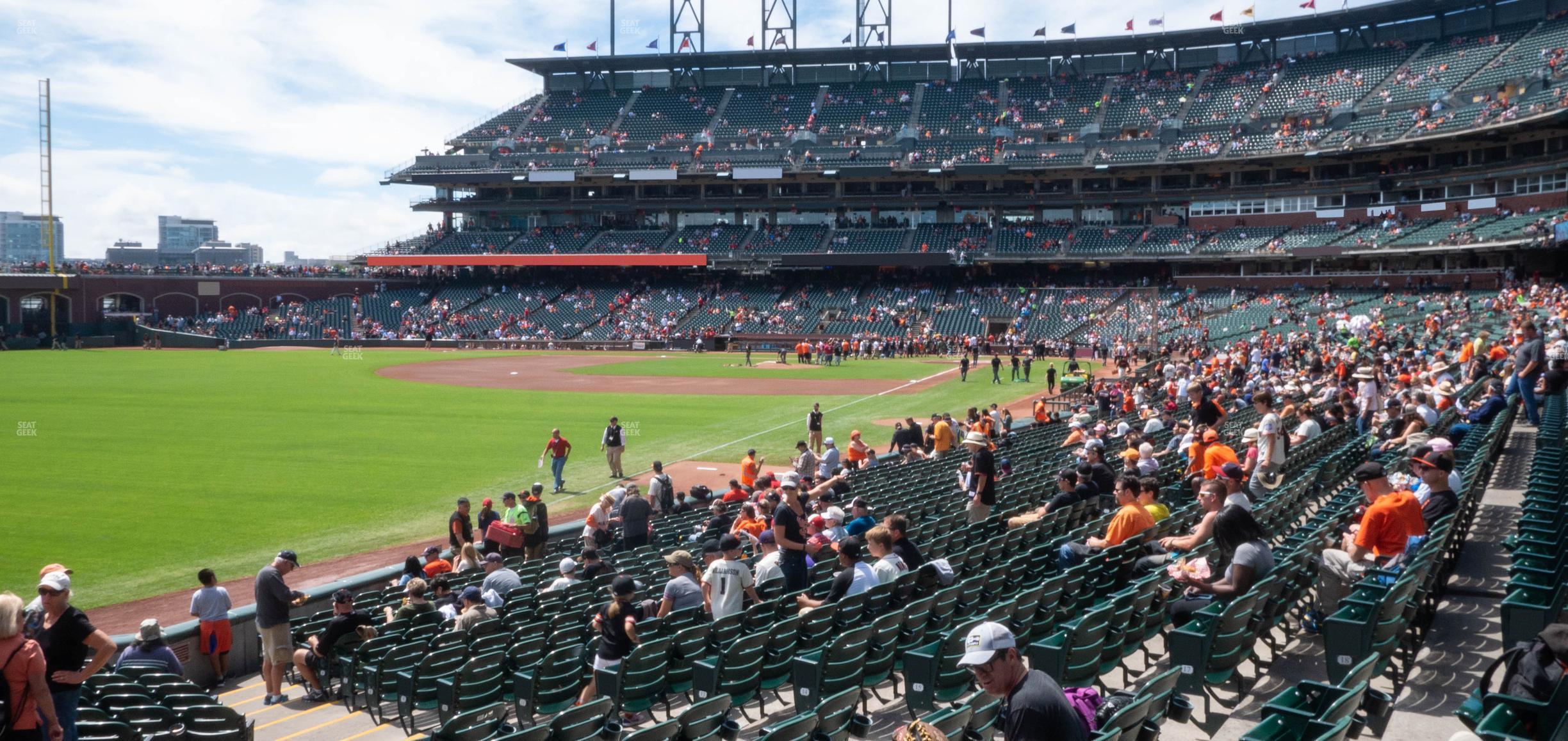 Seating view for Oracle Park Section Lower Box 133