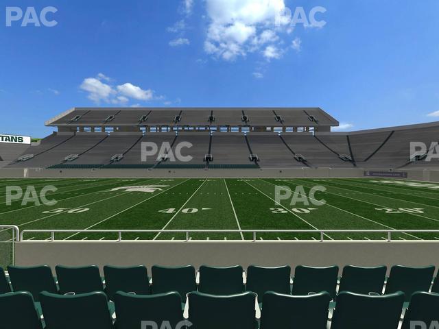 Seating view for Spartan Stadium (Michigan) Section Sideline Club 23