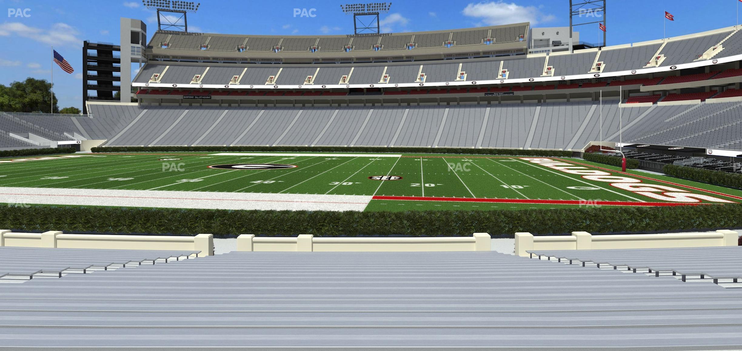 Seating view for Sanford Stadium Section 129