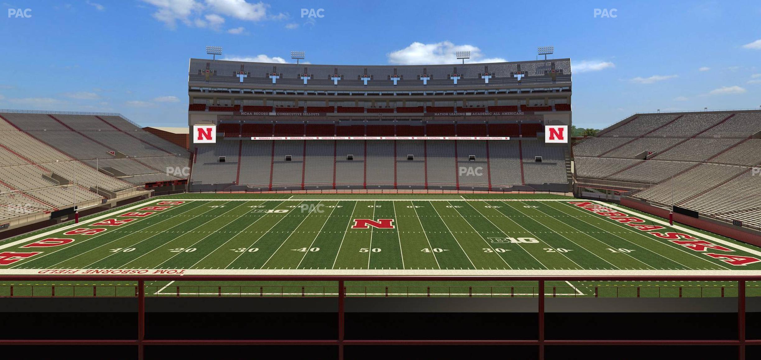 Seating view for Memorial Stadium Nebraska Section 226