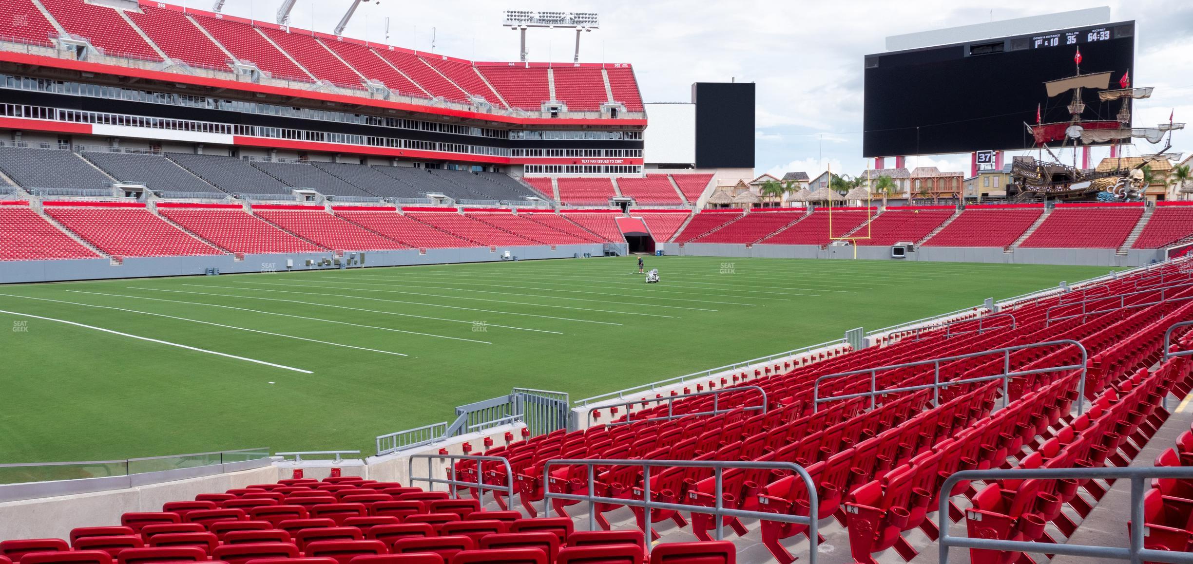 Seating view for Raymond James Stadium Section 131