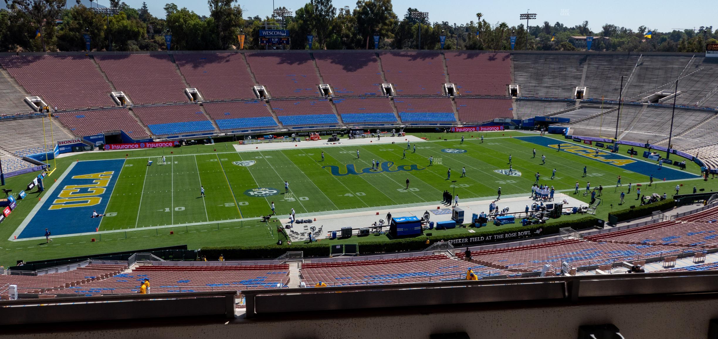 Seating view for Rose Bowl Stadium Section Club 107