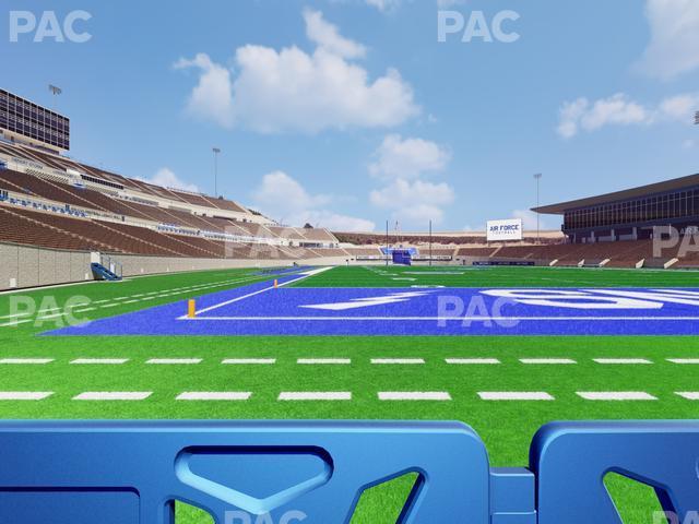 Seating view for Falcon Stadium Section Field Box 10