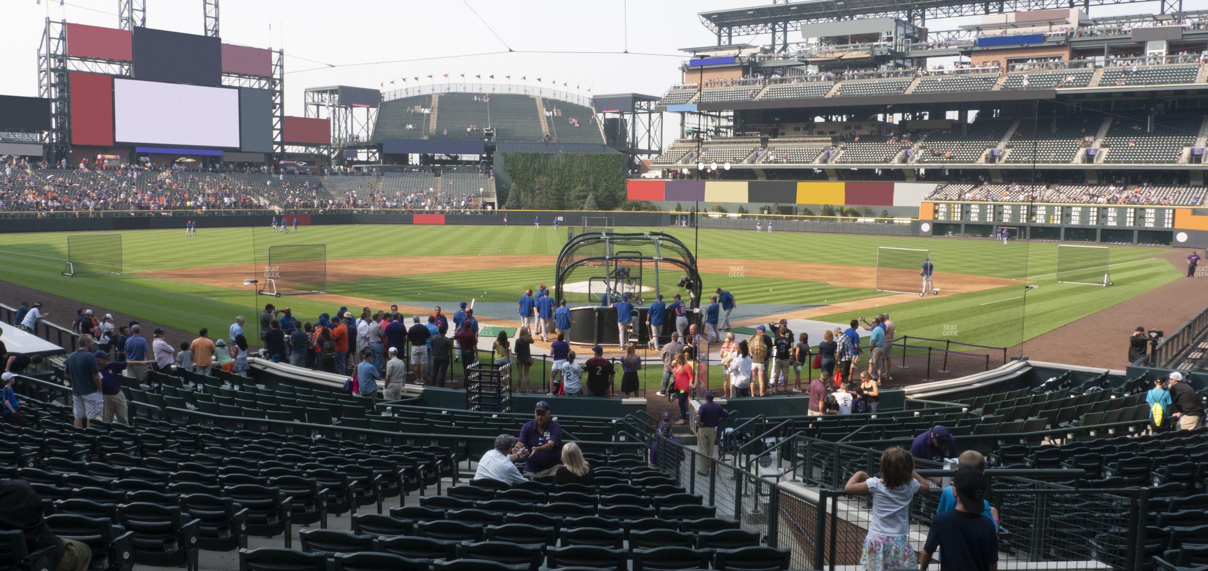 Seating view for Coors Field Section 131