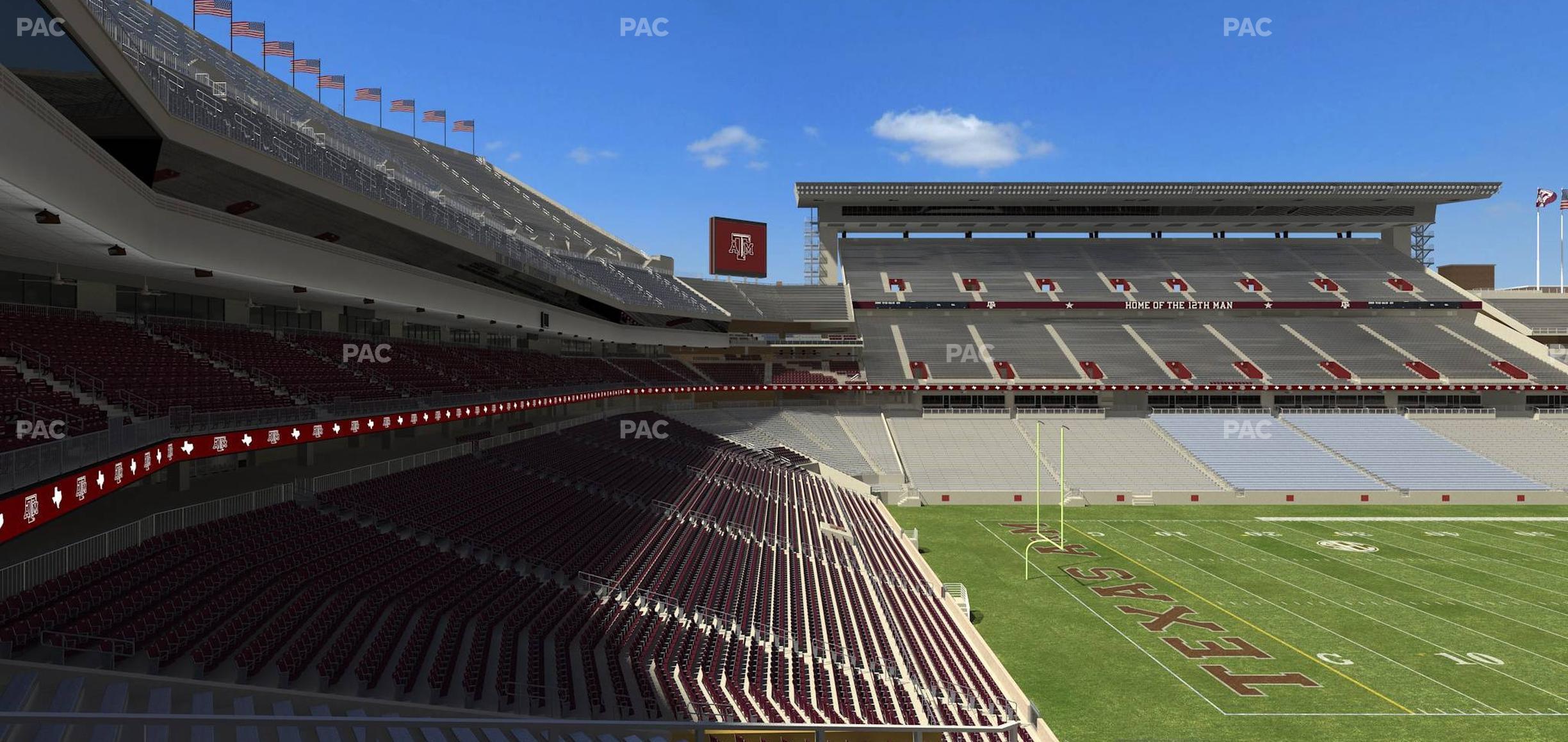 Seating view for Kyle Field Section West A Club 12