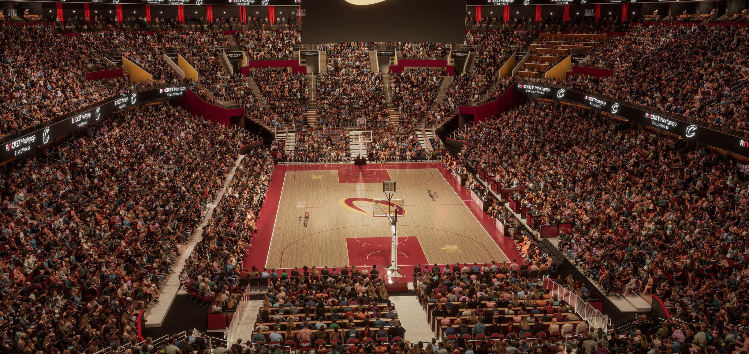 Seating view for Rocket Mortgage FieldHouse Section Arena 3