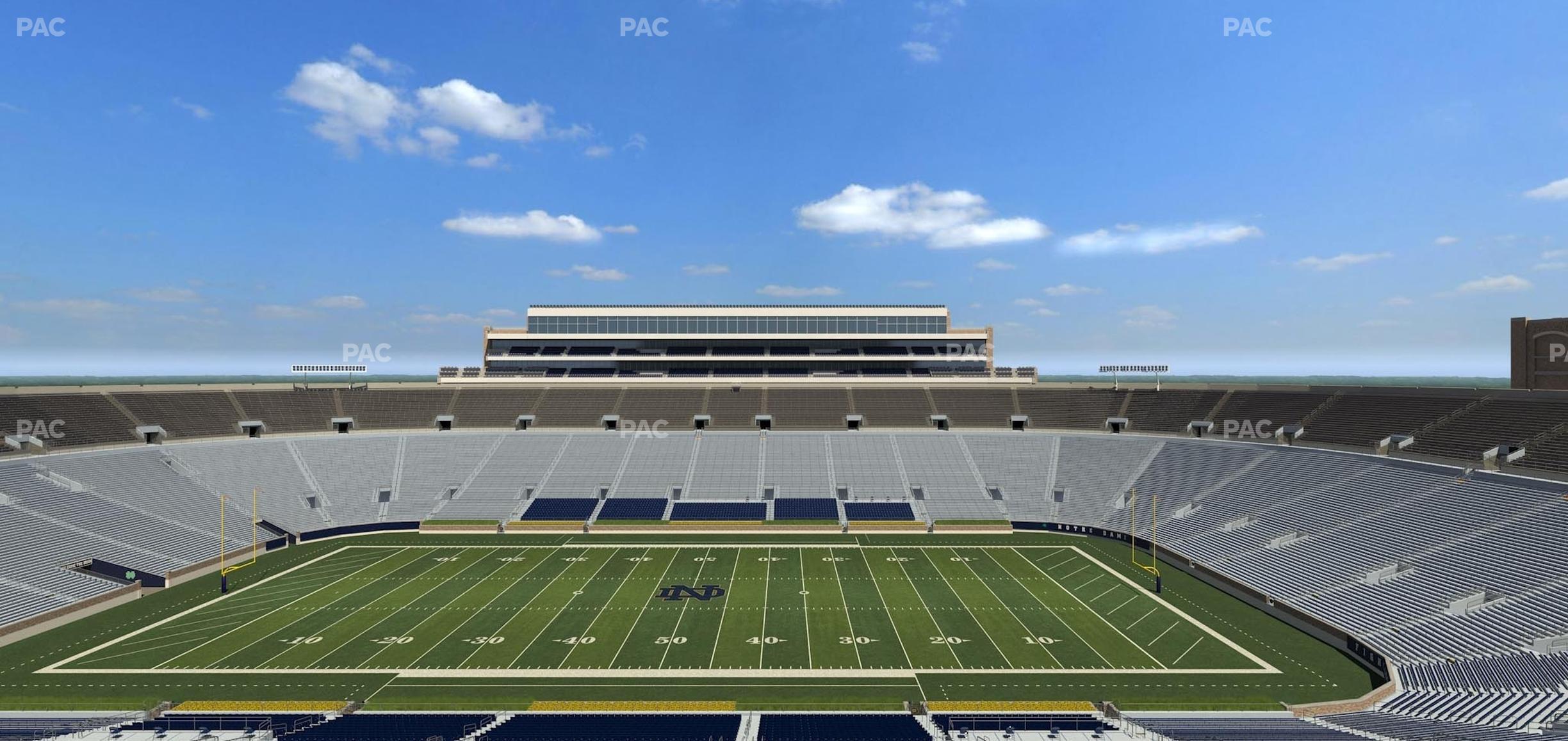 Seating view for Notre Dame Stadium Section Duncan Club 727