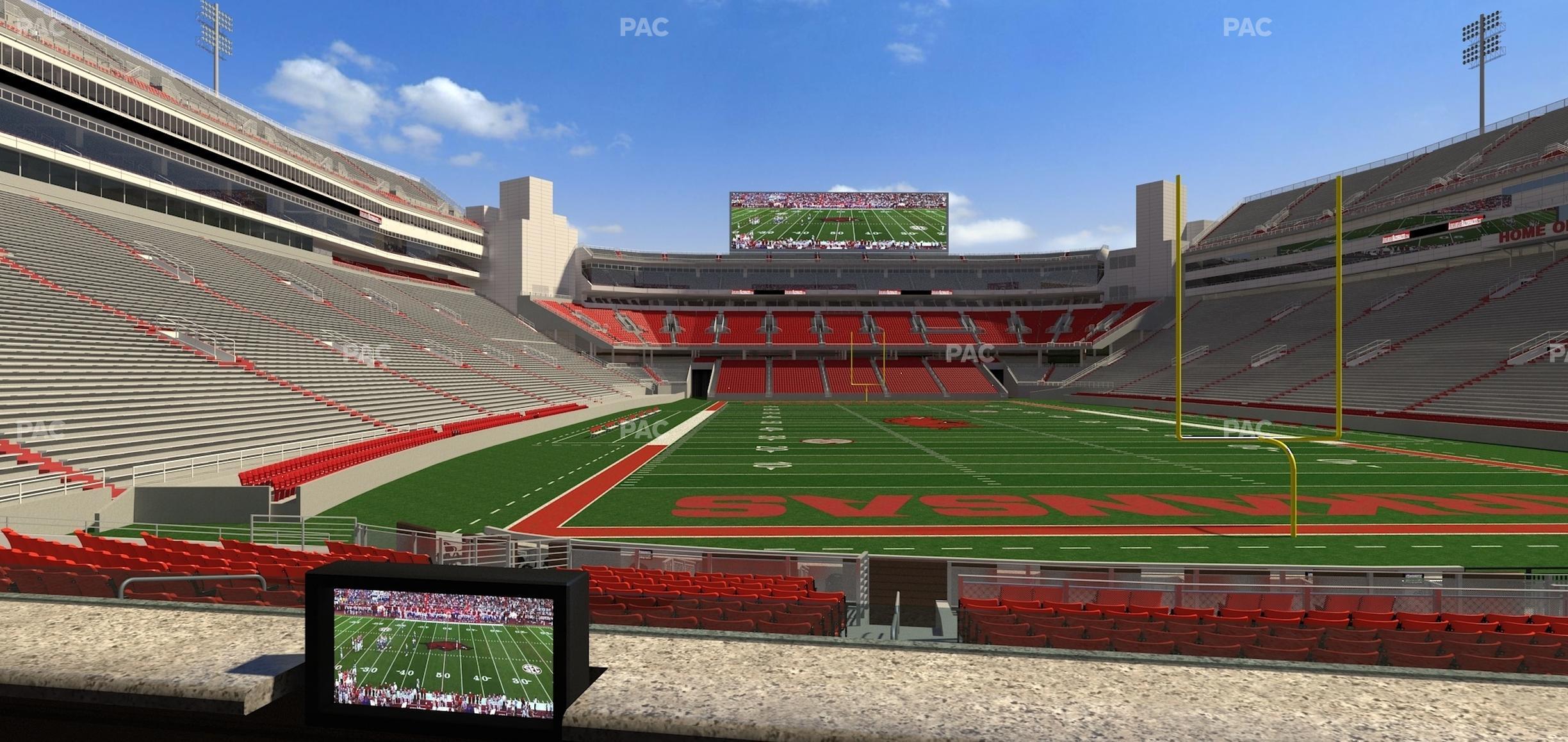 Seating view for Razorback Stadium Section Loge 44