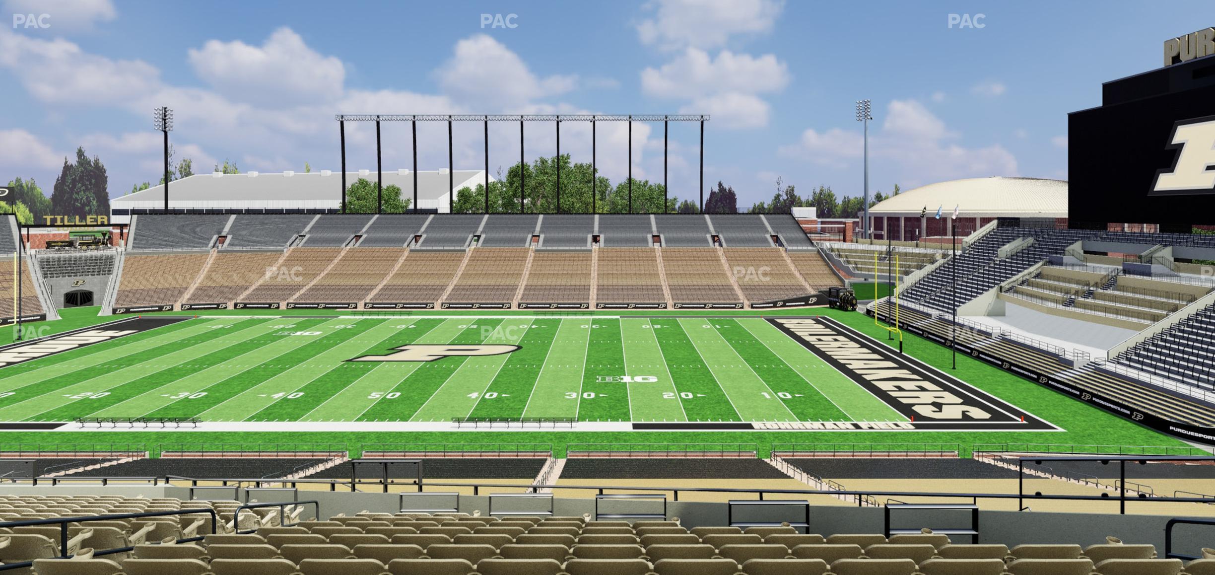 Seating view for Ross Ade Stadium Section Shively Club 6