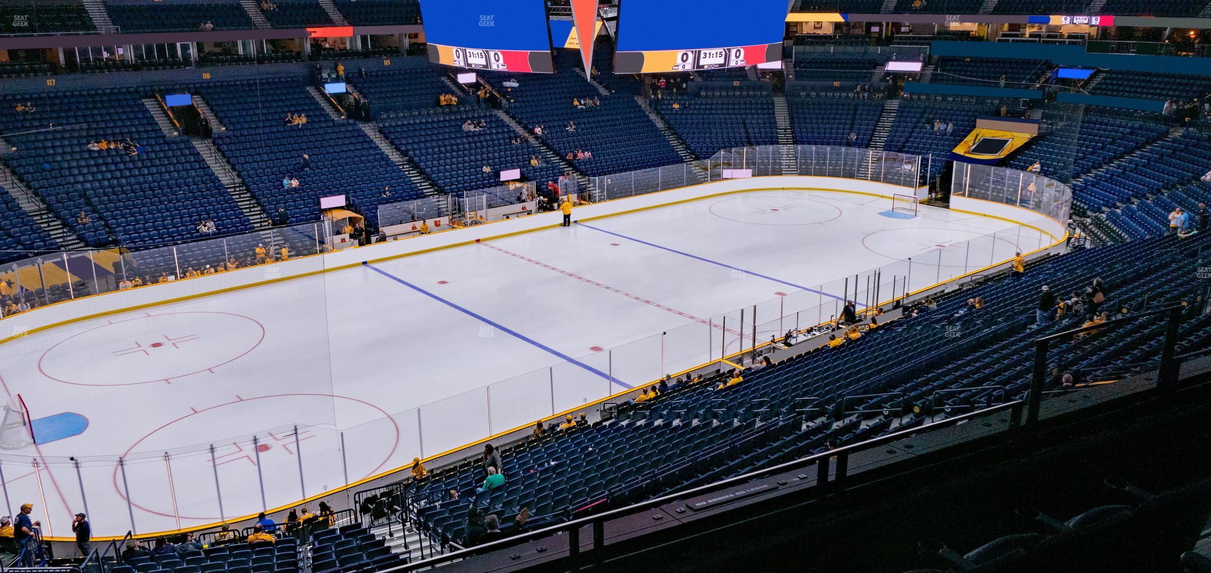 Seating view for Bridgestone Arena Section 206