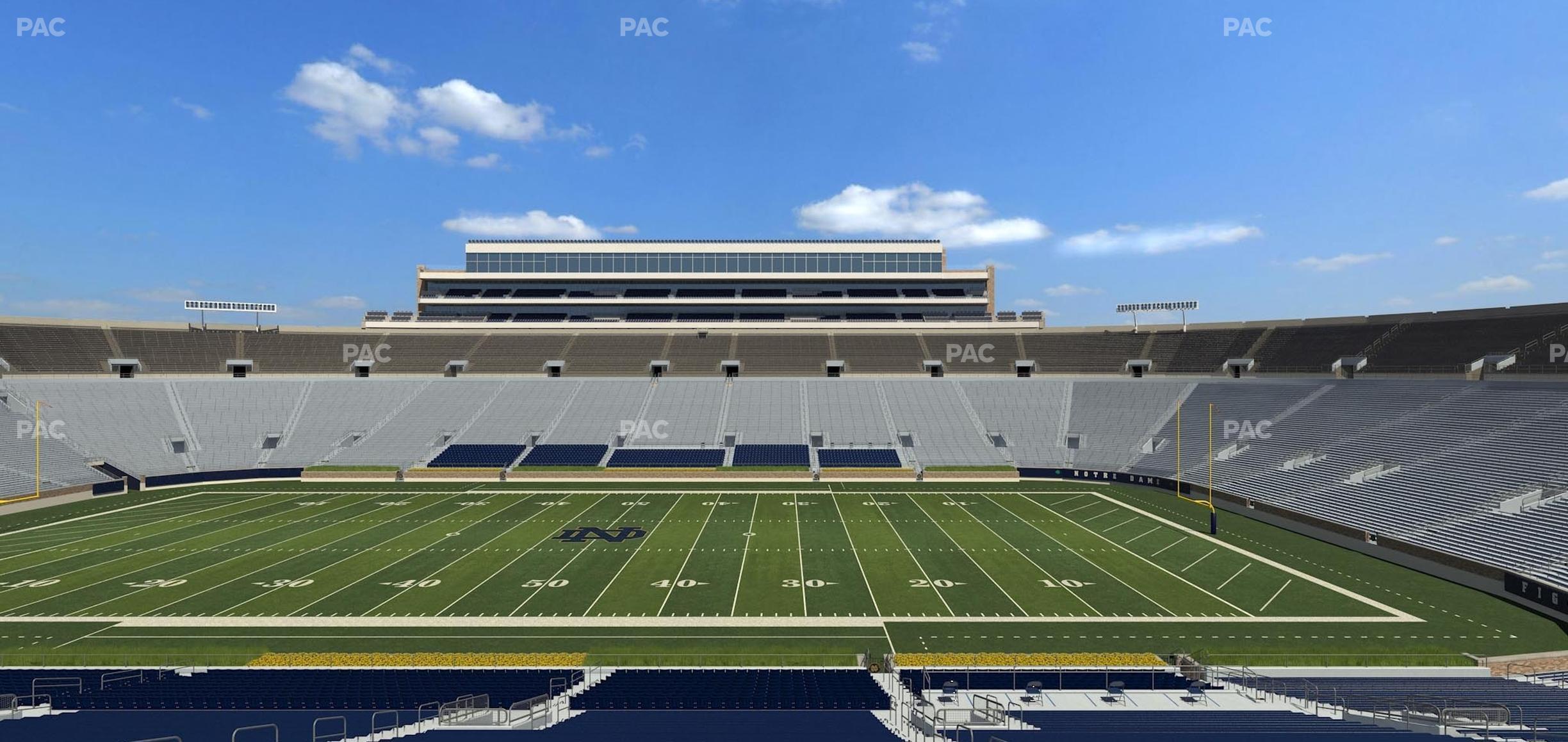 Seating view for Notre Dame Stadium Section 127