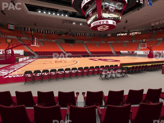 Seating view for Lloyd Noble Center Section F 9