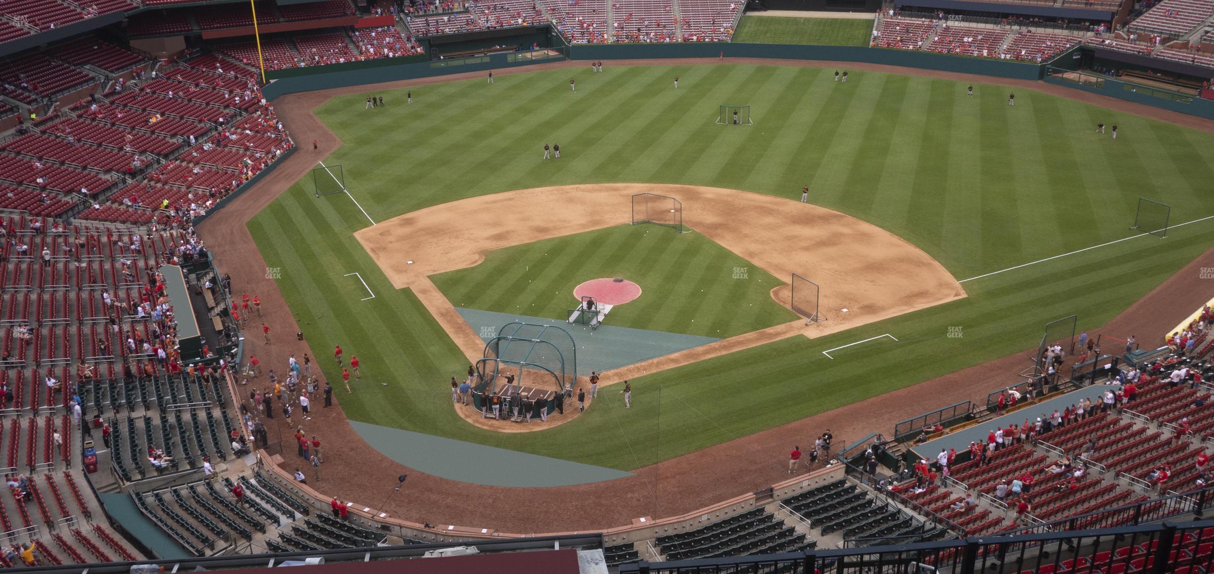 Seating view for Busch Stadium Section Infield Terrace 448