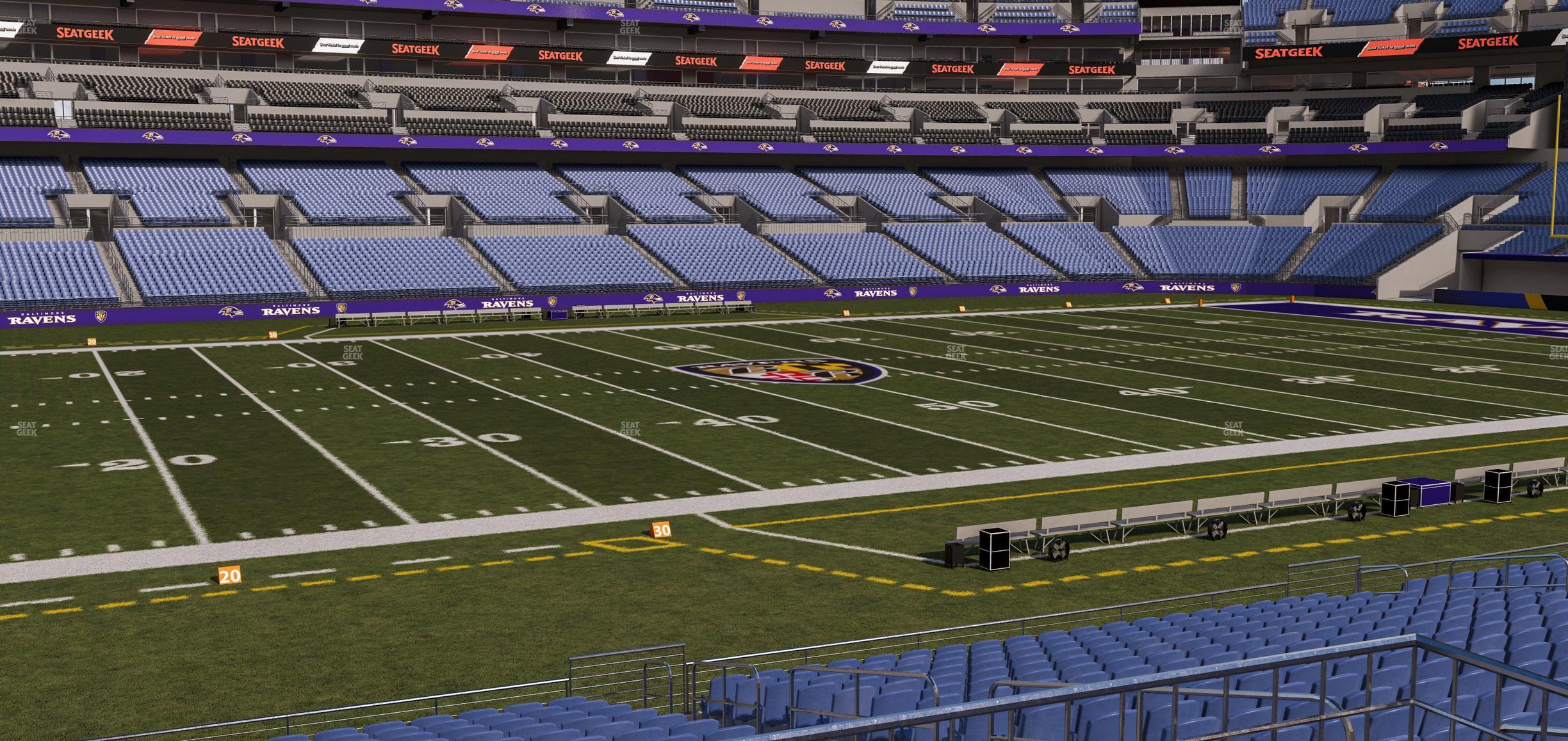 Seating view for M&T Bank Stadium Section 129