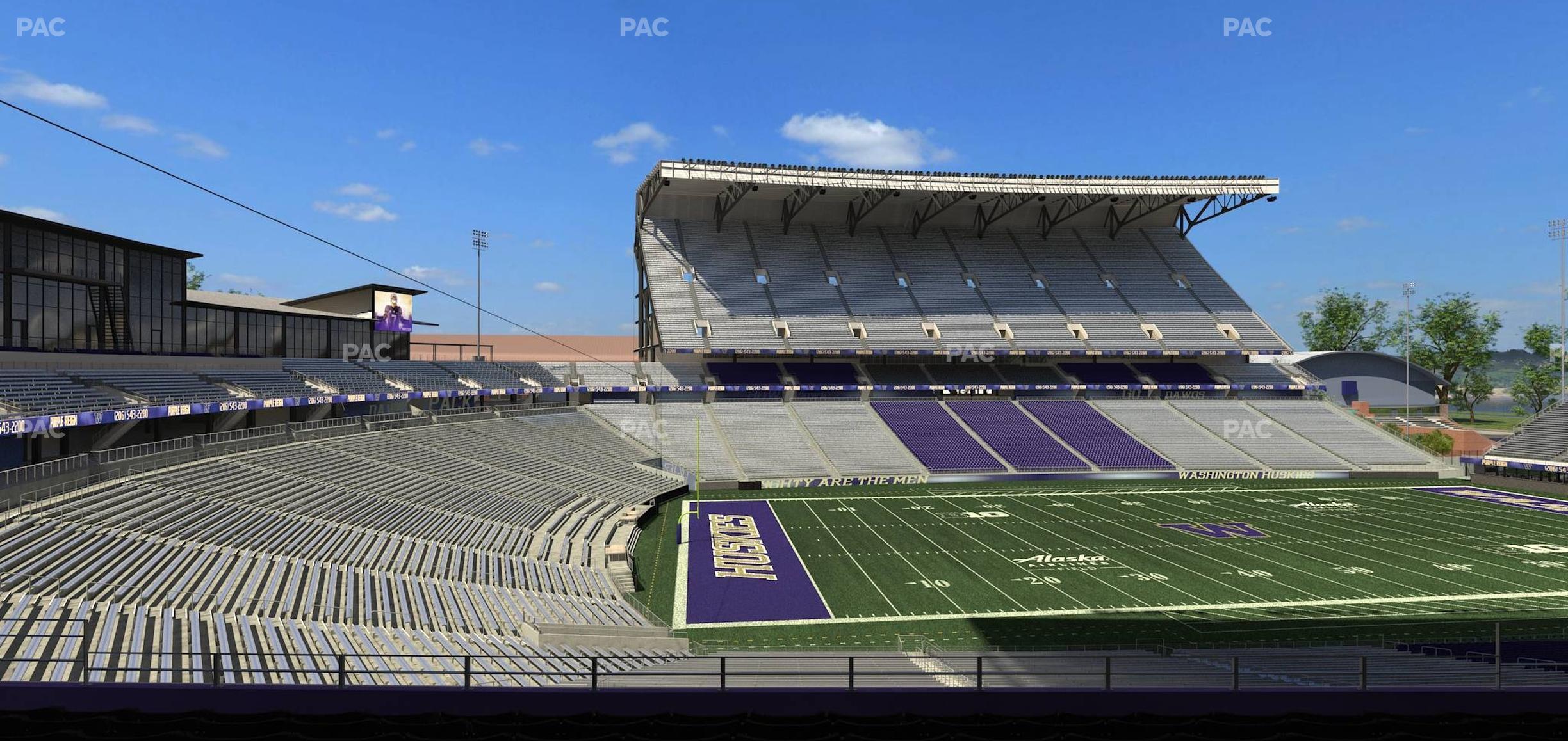 Seating view for Husky Stadium Section Club Husky 210