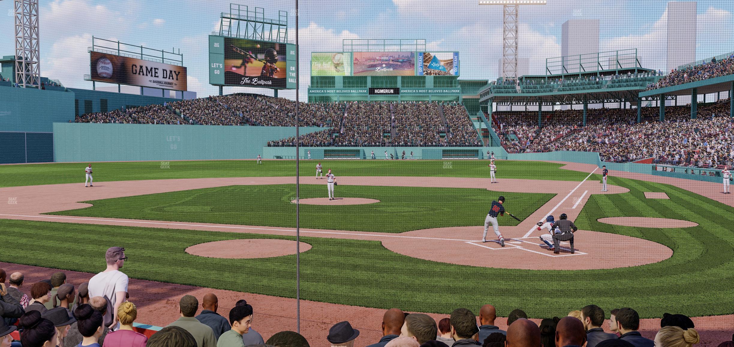 Seating view for Fenway Park Section Field Box 50