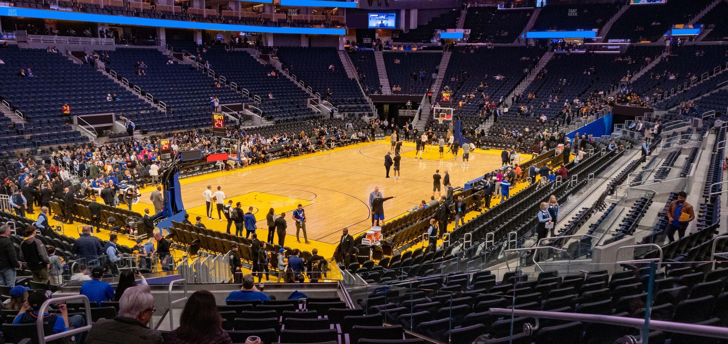 Seating view for Chase Center Section 107