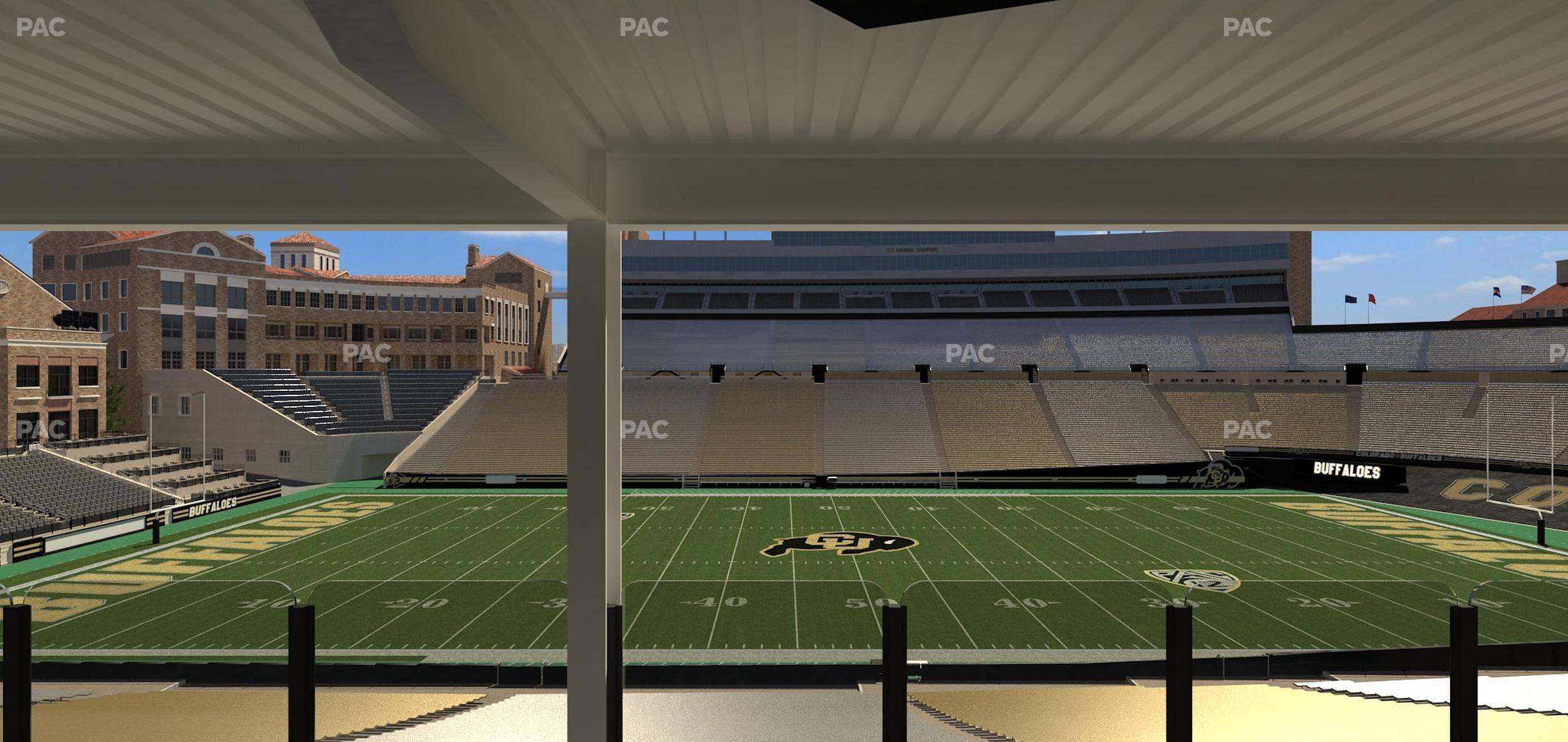 Seating view for Folsom Field Section 201