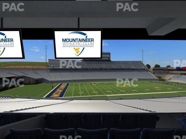 Seating view for Mountaineer Field at Milan Puskar Stadium Section Field Box 10