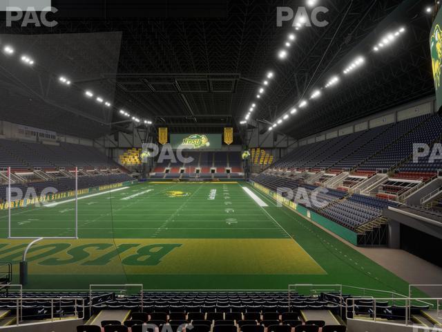 Seating view for Fargodome Section Elevated 25