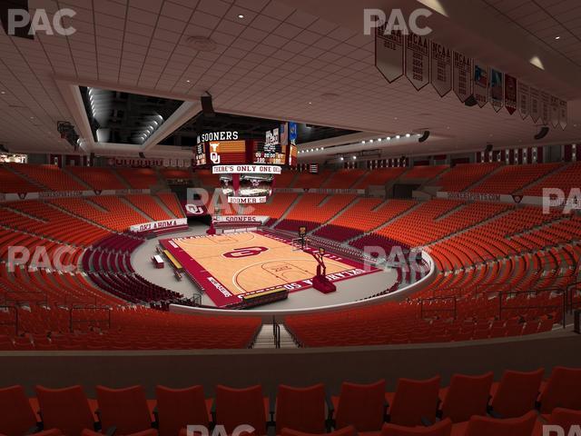 Seating view for Lloyd Noble Center Section 216