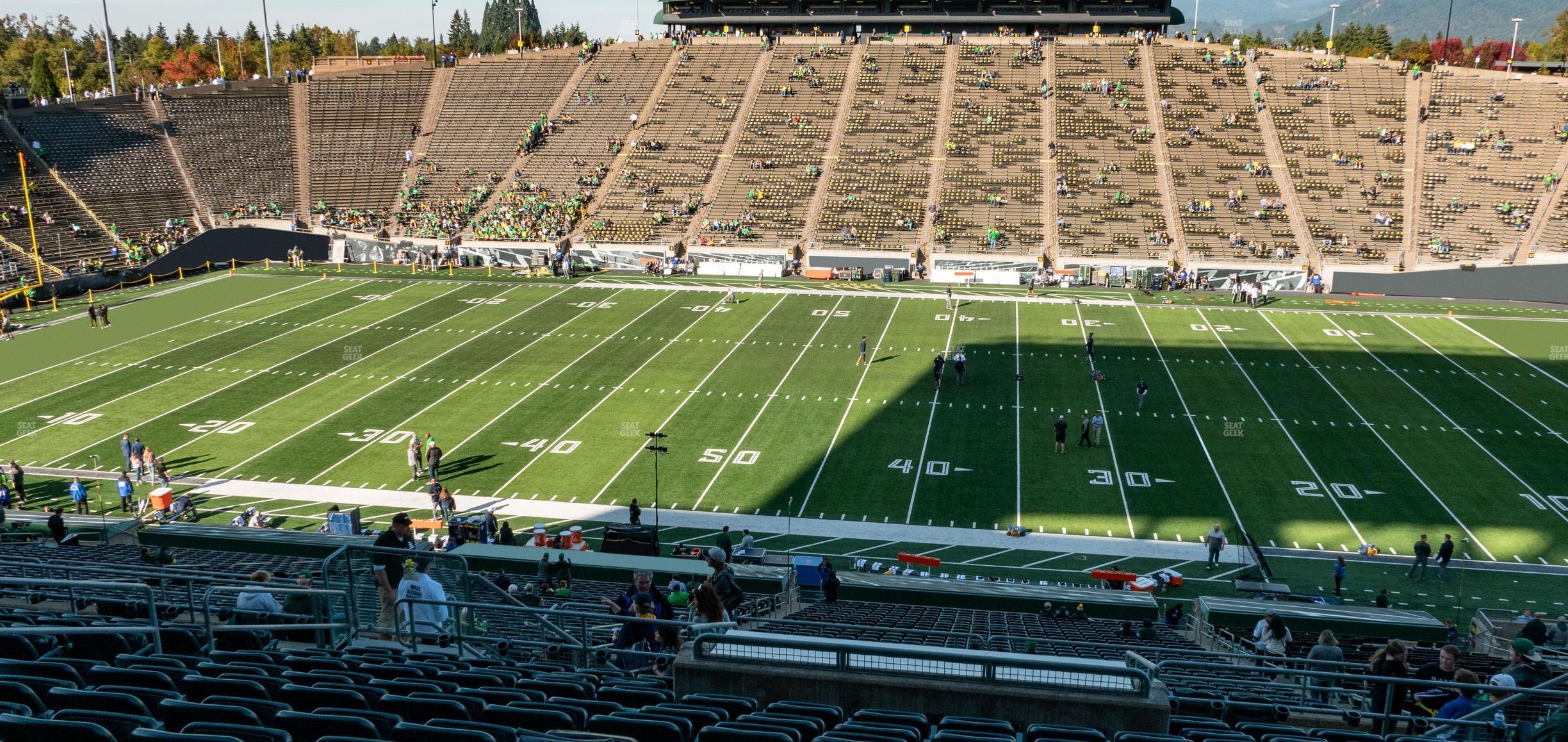 Seating view for Autzen Stadium Section 30 Club