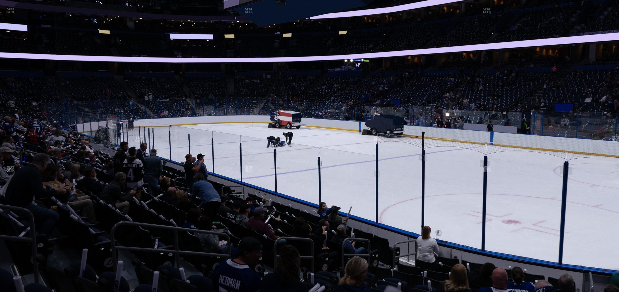 Seating view for Amalie Arena Section 112