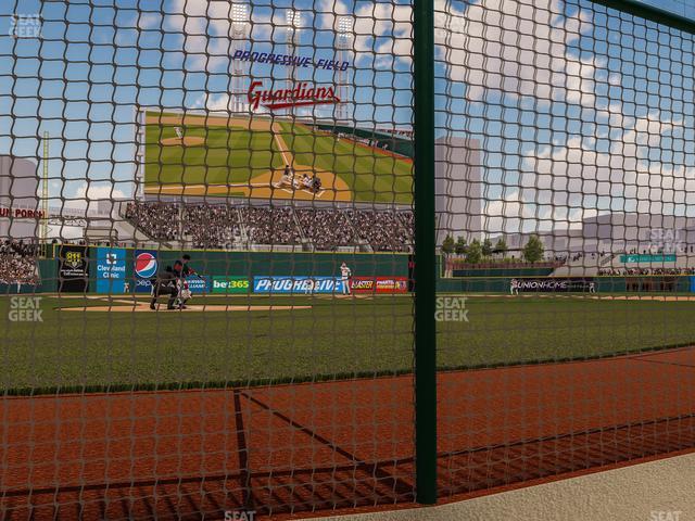 Seating view for Progressive Field Section Dugout Suite 4