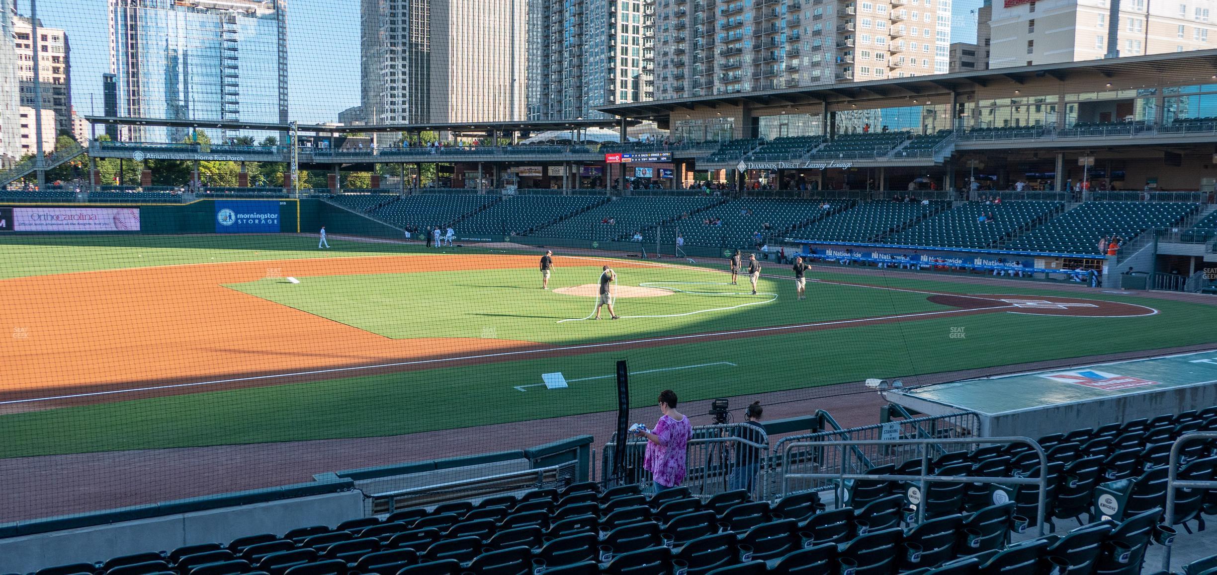 Seating view for Truist Field Section 117