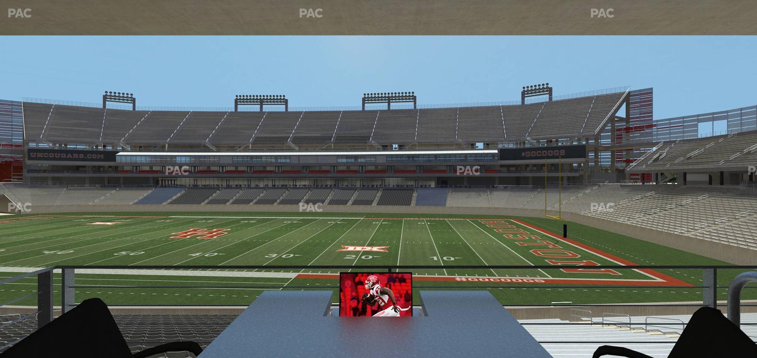 Seating view for TDECU Stadium Section Loge Box 28